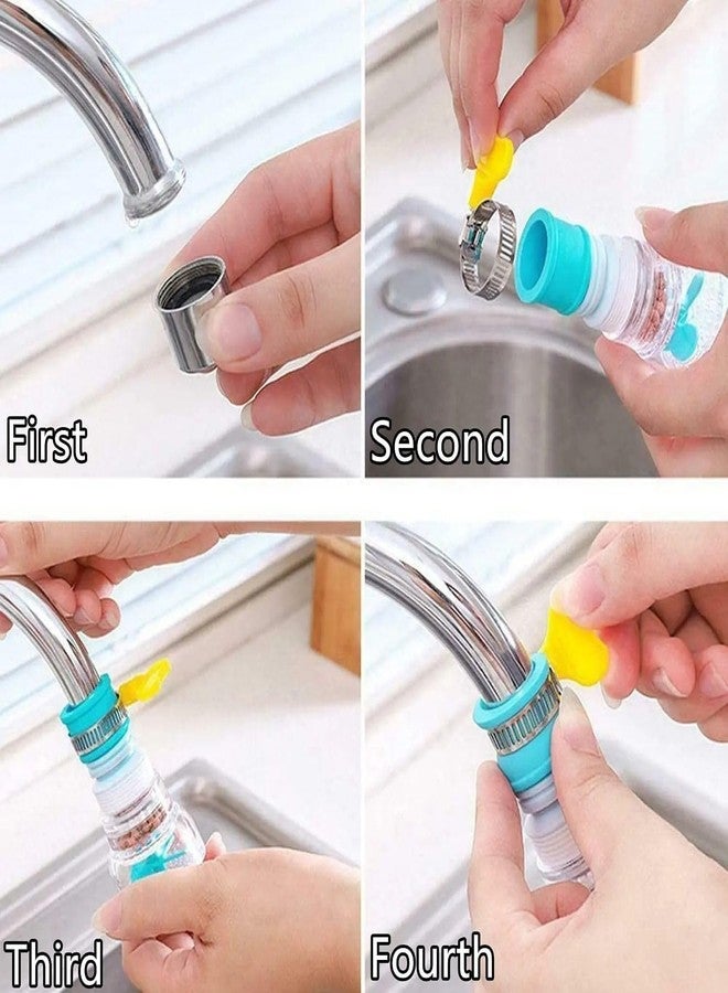 Homecure 360 Degree Water Saving Faucet Adjustable | Tap filter, Tap extender for kitchen sink | Flexible Anti Splash Water Saving Movable | Sprinkle Head Nozzle for & Kitchen (4, Multicolor) - Image 4